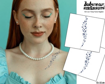 Falling Stars Semi-Permanent Tattoo: Herbal Ink, Lasts 2 Weeks