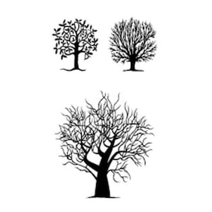 Tree silhouette temporary tattoos x 3 copies || Sheet 10 x 6cm || FAST SHIPPING