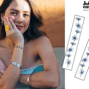 Daisy Chain Semi-Permanent Tattoo: Herbal Ink, Lasts 1-2 Weeks