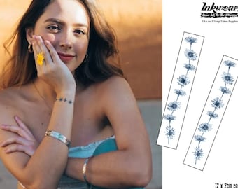 Daisy Chain Semi-Permanent Tattoo: Herbal Ink, Lasts 1-2 Weeks