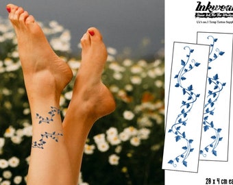 Semi-Permanent Tattoo | 1 tattoo + 1 FREE  | Ivy vine  | Lasts 1 to 2 weeks | Fool Friends | Temporary Tattoo | SAFE Herbal Inks | 20-40 cm