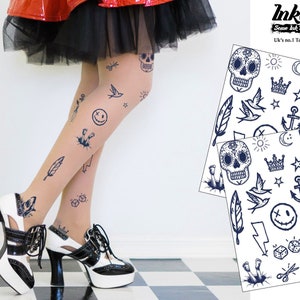 Semi-Permanent Tattoo | 1 sheet + 1 FREE  | Stick n Poke  | Lasts 1 to 2 weeks | Fool Friends | Temporary Tattoo | SAFE Herbal Inks |A5 size