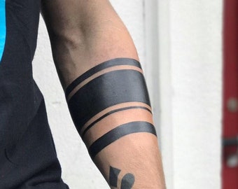 Kontrakt Annoncør interpersonel Black Armband Fake Tattoos Look Real Last 1-5 Days X2 A4 - Etsy Australia