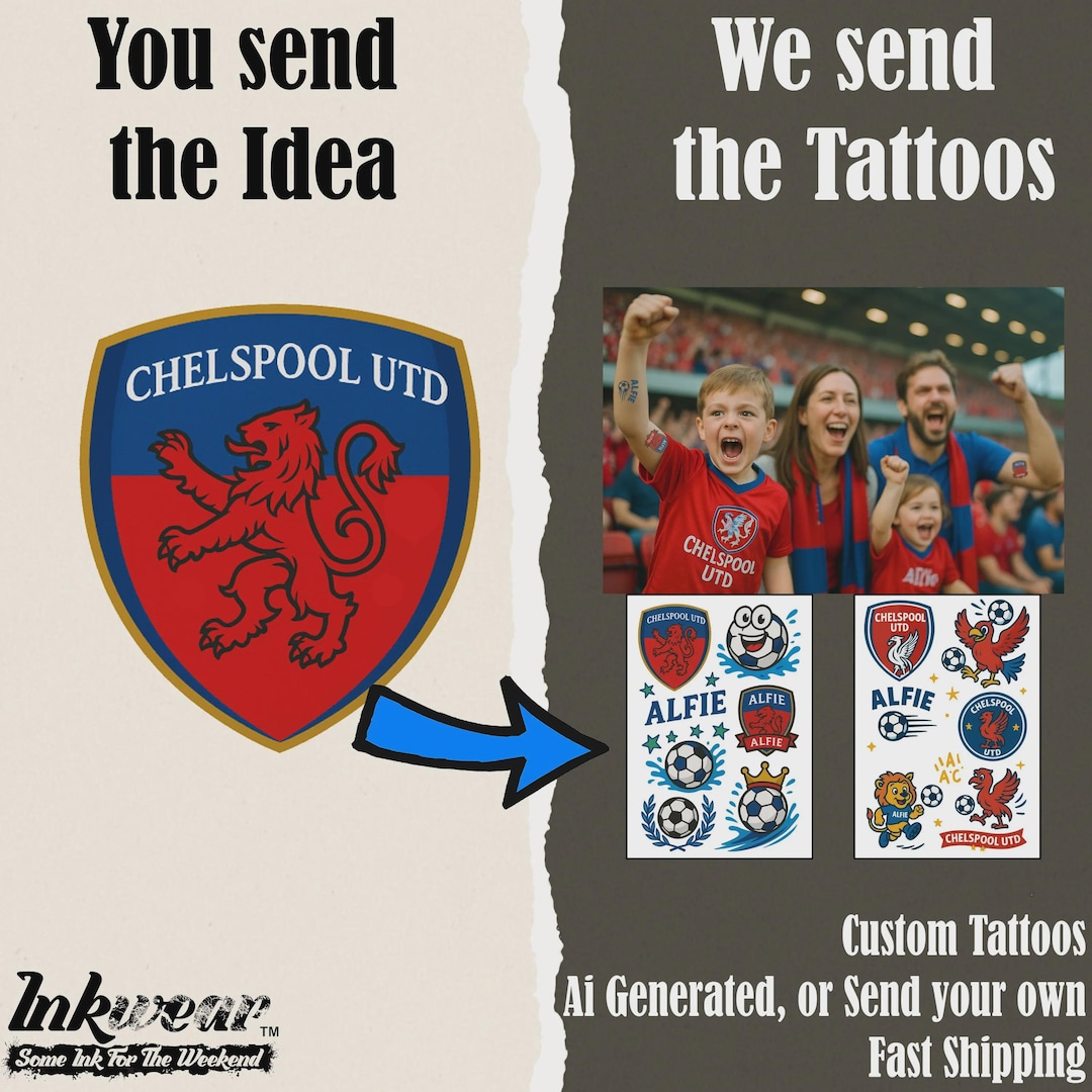 Custom Football Sports Club Tattoos Personalised Team Logo Ideal custom-football-sports-club-tattoos-personalised-team-logo-ideal