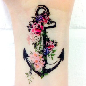 Vintage Anchor Temporary Tattoo *High Quality Die Cut Transfer* - Fast shipping 3 copies