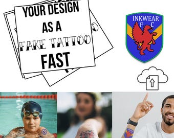Custom Temporary Tattoos: A4 Design Sheets