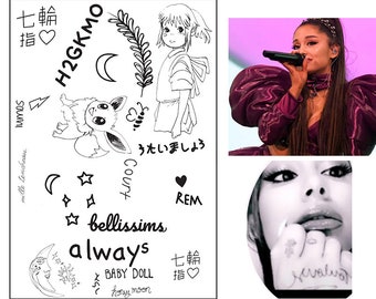 Ariana Grande inspired Fake Tattoos with de-shine gel to look real!