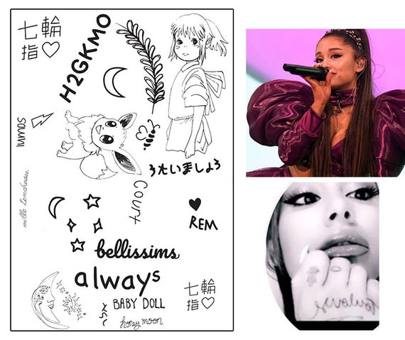 Ariana Grande Fake Tattoos Etsy