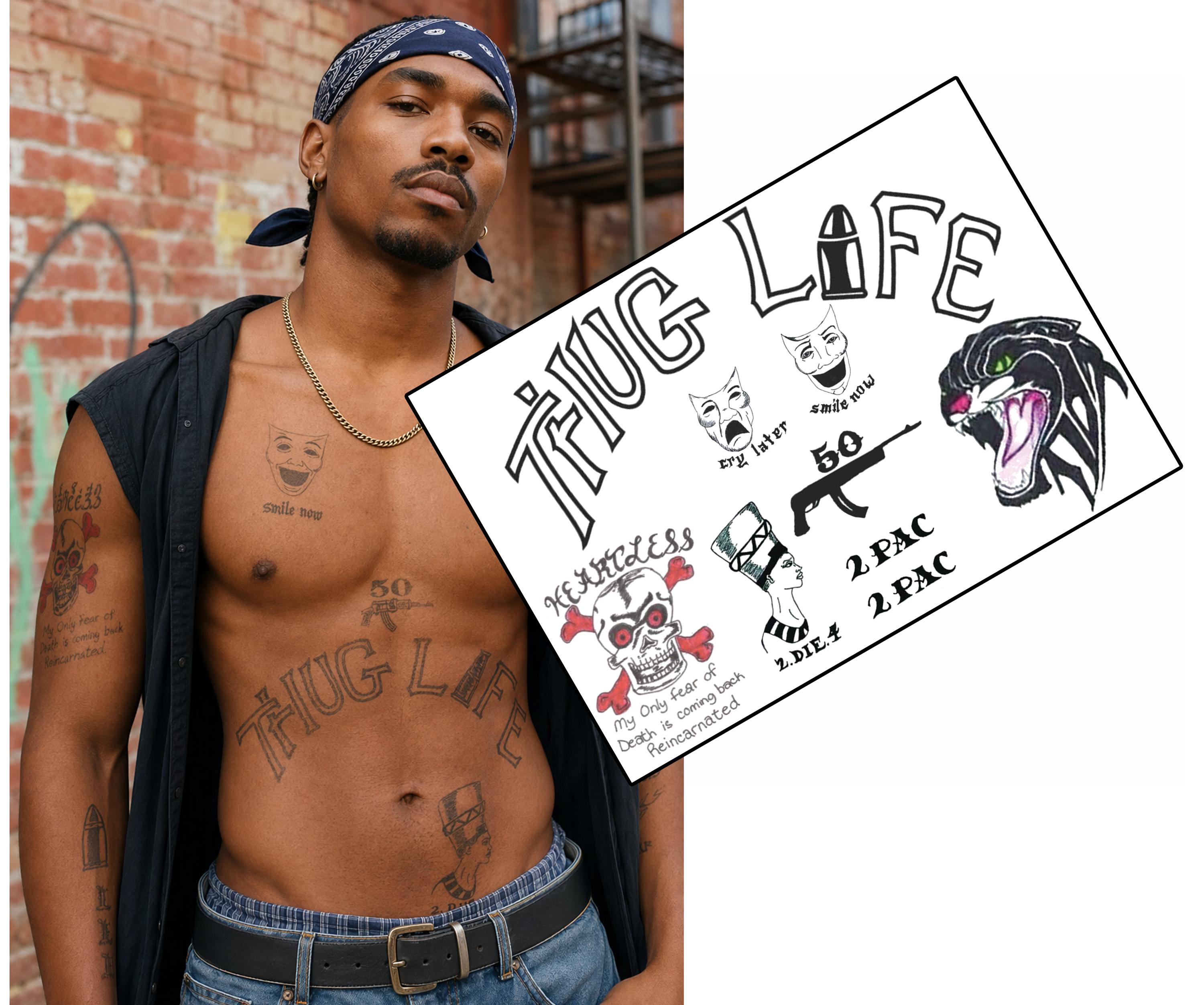 Tupac Tattoo - Etsy
