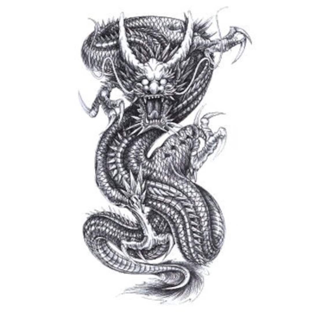 What a relevant motif for today, isn't it? American statue 🗽vs Chinese  dragon 🐉 Tattoo based on my available sketch How motivating And already  started to create new ones.. For my guest, image size:1080x1080