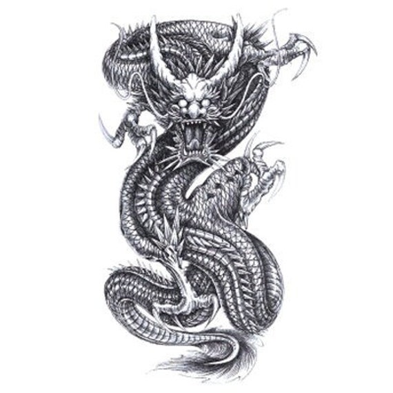 REALISTIC TEMPORARY TATTOO SLEEVE, DRAGON, CHINESE, ORIENTAL, ARM, MENS,  WOMENS