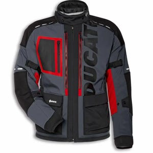 Ducati Strada C5 Motorcycle Jacket – Waterproof Cordura, CE Armor Men's Riding Gear