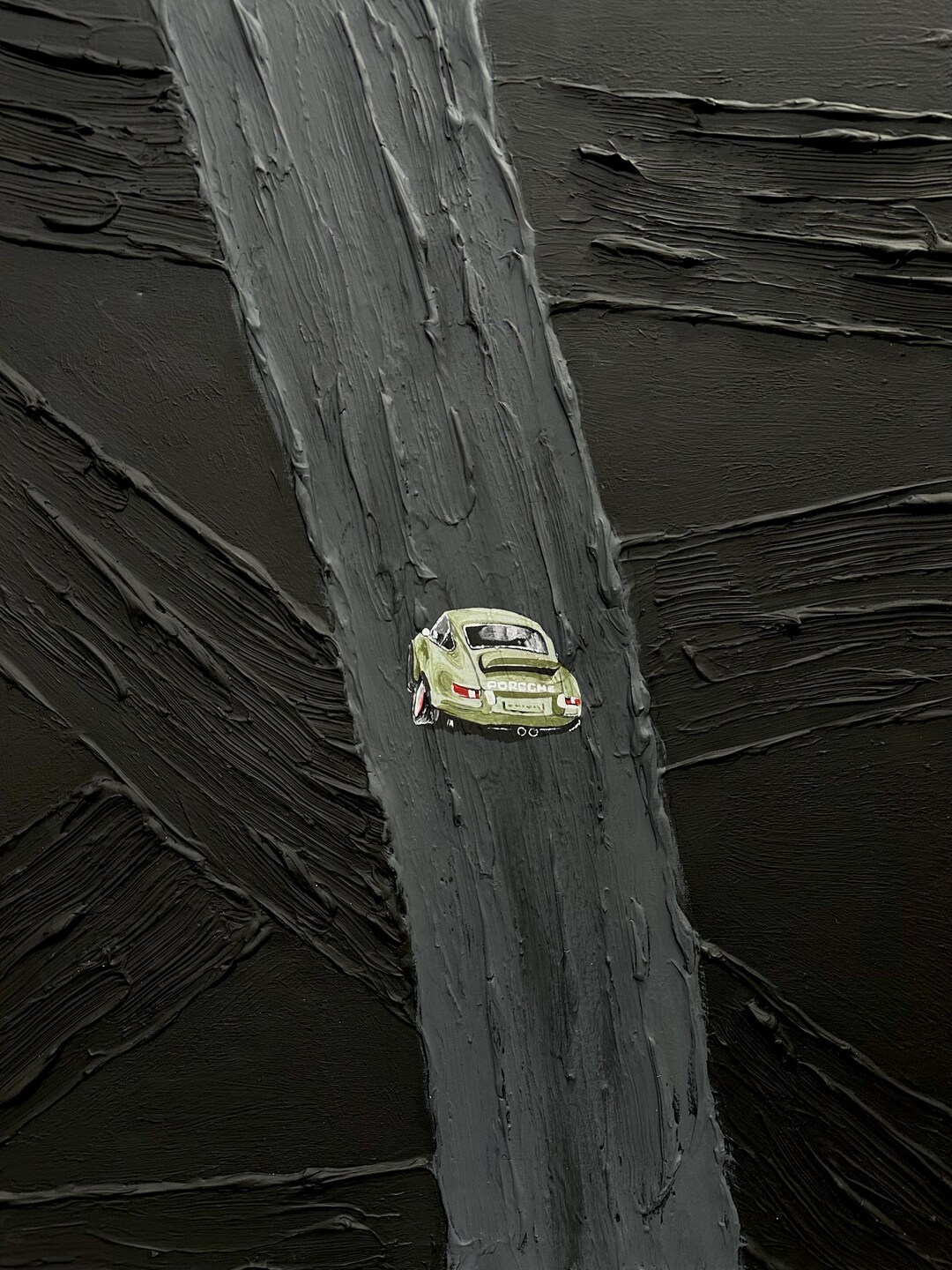 Car Wall Art - 3D Textured Handpainted Porsche 911 - 24x30 Inches - Etsy