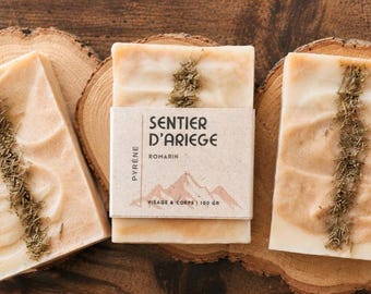 Savon des Pyrénées - Romarin & Curcuma - Savon Artisanal Naturel - Saponification à Froid
