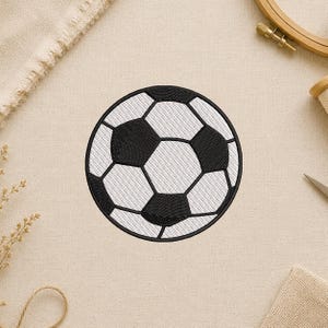 Soccer Ball Embroidered Patch, Football Iron On Patch, Sports Applique Badge, Athletic Jacket Backpack Hat Decoration