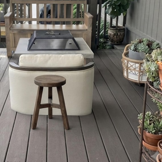 34" Wood Burning Fire Pit Table with Natural Wood Grain Side Panels, Square Outdoor Fireplace for Patio, Heavy Duty Steel Firepit with Cover