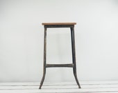 Salvage . Table Antique Metal Stand Repurposed Industrial Table Plant Table