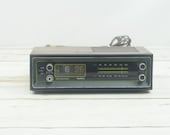 Vintage Bradford Flip Alarm Clock AM FM Radio 1970s Model 51128 Works