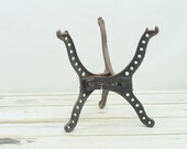 Vintage . Antique Plant Stand Adjustable Decorative Iron 3 Leg Stand Water Heater