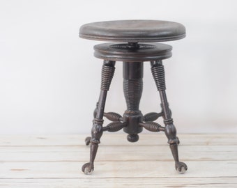 Antique piano stool | Etsy