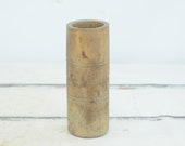 Antique Primitive Mortar Handmade One Piece of Solid Wood Mortar Spice Grinding Vessel