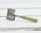 Old . Vintage Primitive Meat Tenderizer Chopper Axe With Wood Handle 8.75 quot