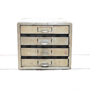 Vintage . Century Display Utility Cabinet Storage 4 Drawer Compartments Small Parts Box