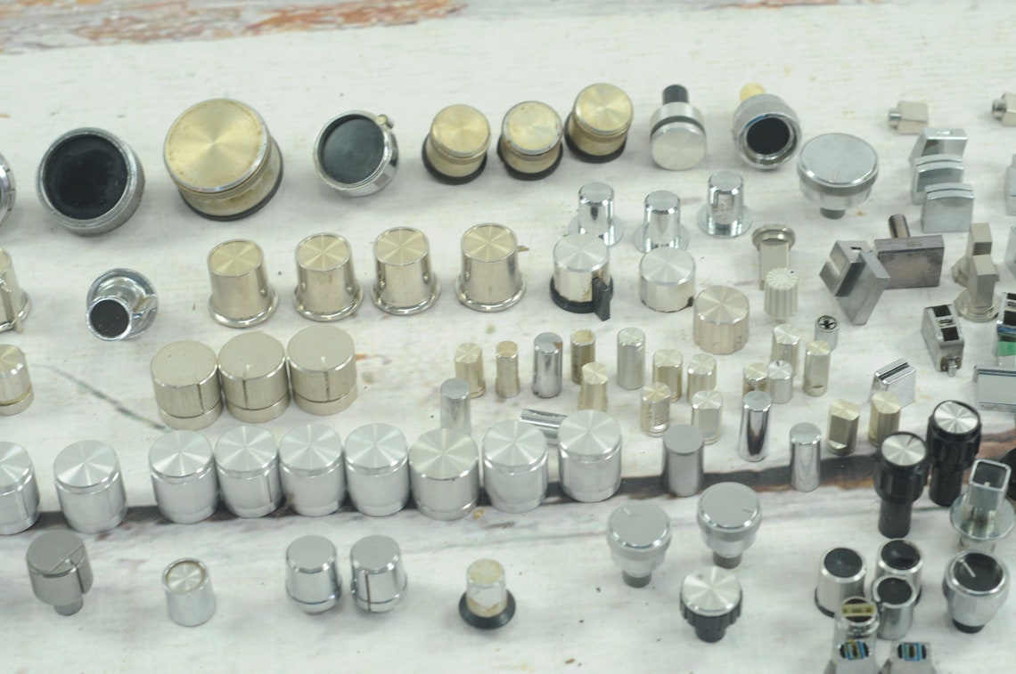 Vintage . Large Lot 140 Electronics Knobs Buttons Receiver Etsy