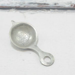 Vintage Swiss Alum. Germany Hand Held Tea Strainer Coffee Seed Strainer Juicer