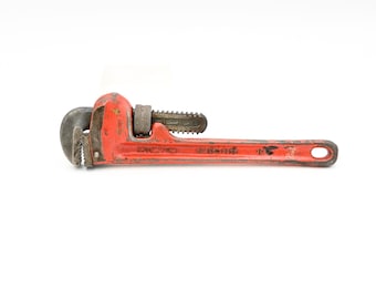 Llave de tubo vintage rígida para trabajos pesados n.° 10 The Ridge Tool Co. Fabricada en EE. UU.