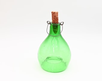 Antiguo/Vintage. Atrapasueños de vidrio verde para moscas, abejas e insectos, procedente de Rumania. Tapón para mazorca de maíz n.° 3