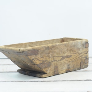 Antique . European Hand Made Wooden Scoop Primitive Grain Scoop Rice Scoop Wood Shelf Rustic Decor Farmhouse Decor #3