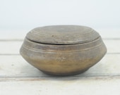 Antique . 1700s or Early 1800s Beautiful Hand Turned Beehive Wood Sugar or Spice Bowl With Lid 2