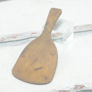 Vintage . Wooden Butter Paddle Scoop Spoon Primitive Kitchen Tool Rustic Kitchen