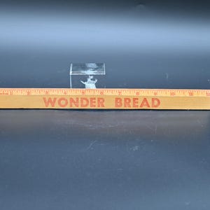 VTG Wonder Brot Lineal 12-Zoll-hölzerne Mess 2 seitige Formulierung Werbung