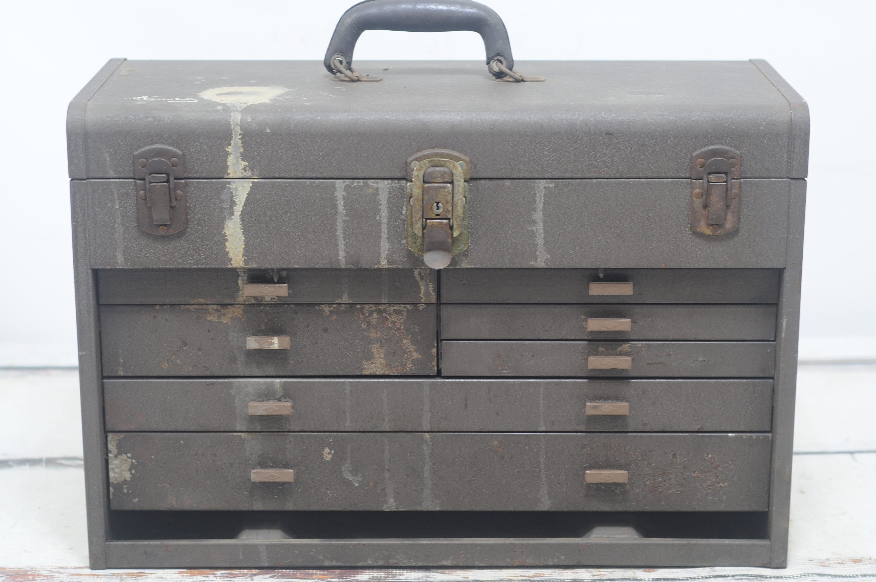 Vintage. Kennedy #520 Toolbox 7 Drawer Machinist Chest Mechanics