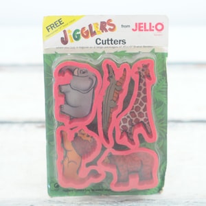 Vendimia. NOS Jello Jigglers Cutter Cortador de gelatina, galleta o arcilla con forma de animal