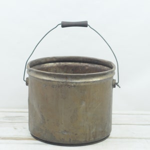 Vintage . Steel Bucket  En El Co St Louis MO. Oil Bucket Planter