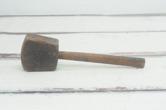 Large Antique Wooden Mallet / Hammer From England