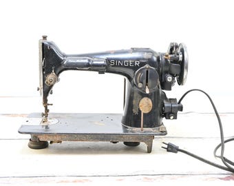 Vintage 1937 Singer Sewing Machine Salvaged Treadle Machine Sewing Room Decor
