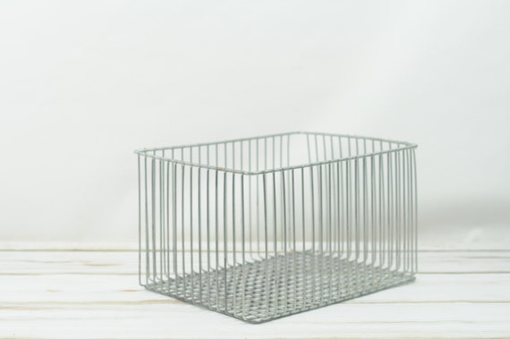 Vintage Wire Basket Craft Storage Wire Basket Decorative Etsy