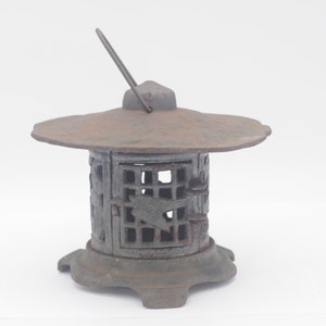 Vintage. Candle Holder Round Cast Iron Candle Holder Outdoor Candle Holder Bird