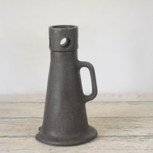 Vintage . Industrial Iron House Car Jack Candleholder
