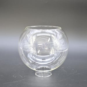 Antique JB Colt Clear Glass Globe Gas Acetylene Lamp Shade 1 7/8” Bottom Fitter 3.75&quot; Top