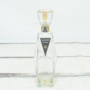 Vintage. 1960er Jahre leer Lord Calvert Dekanter Schnapsflasche MidCentury Form Steuer Stempel Geschenk
