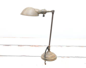 Antique Faries Brass Desk Lamp With Rare Faries 1898 Parabolic 