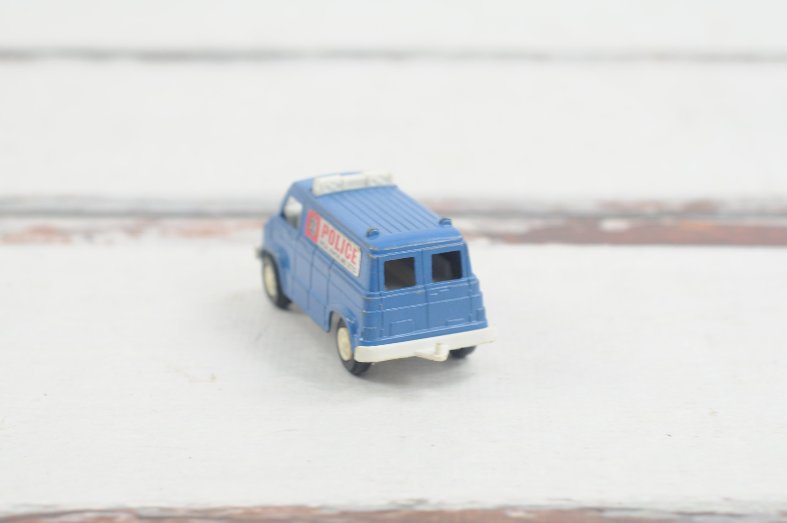 Vintage .Tootsie Toy Police Van Blue and White Vintage Toy Etsy