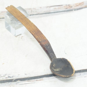 Antique . AAFA 1800&#39;S 19TH C Wooden Ladle Scoop Spoon Primitive Cooking Utensil #16+