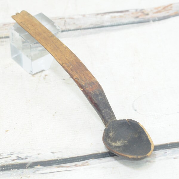 Antique . AAFA 1800'S 19TH C Wooden Ladle Scoop Spoon Primitive Cooking Utensil #16+