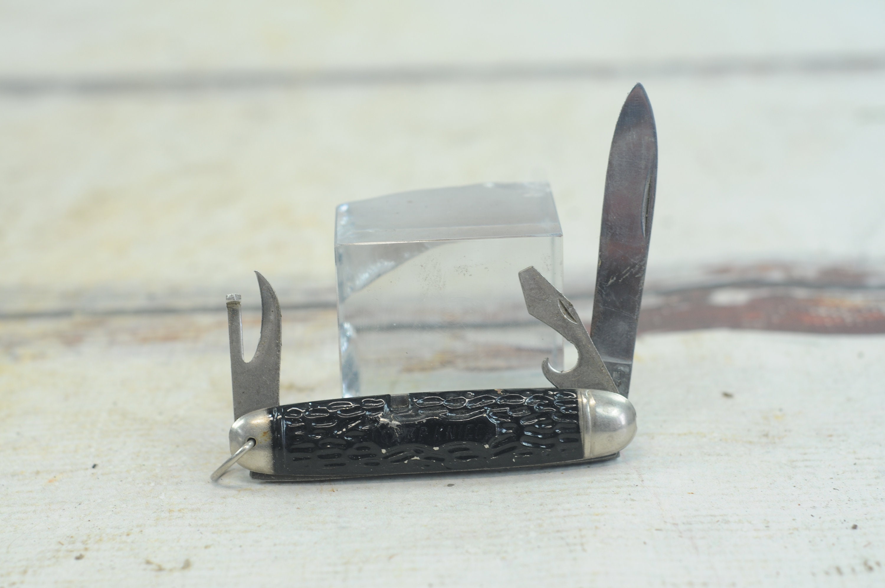 Vintage Camp Knife Pocket Knife Made in Germany 3 Tool Folding Etsy